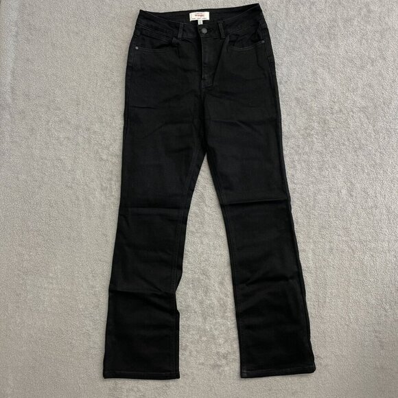NEW Wrangler Women's 6 Black High-Rise Bootcut Jeans Free-To-Stretch 32" Inseam - Picture 3 of 11